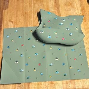 Austin Baby Collection Camping  Silicone Bib and Placemat Set